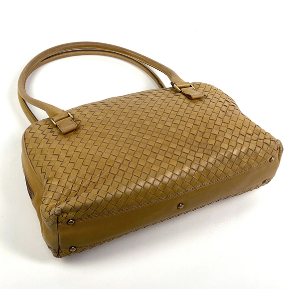 Bottega Veneta Intrecciato Handbag, Braided Leather, Beige, Women's - Picture 2 of 14